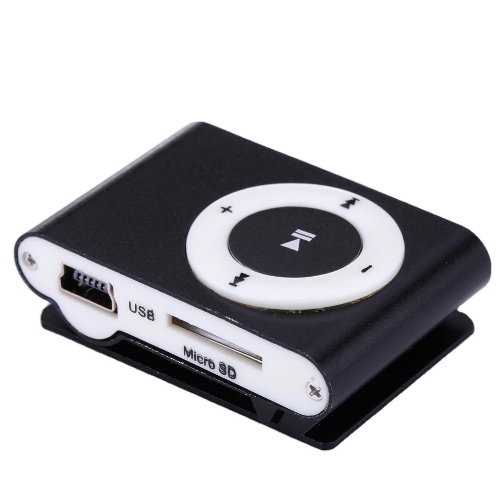 Классический Портативный мини MP3-плеер в стиле ретро с металлическим зажимом, спортивный музыкальный плеер со слотом для SD/TF-карты