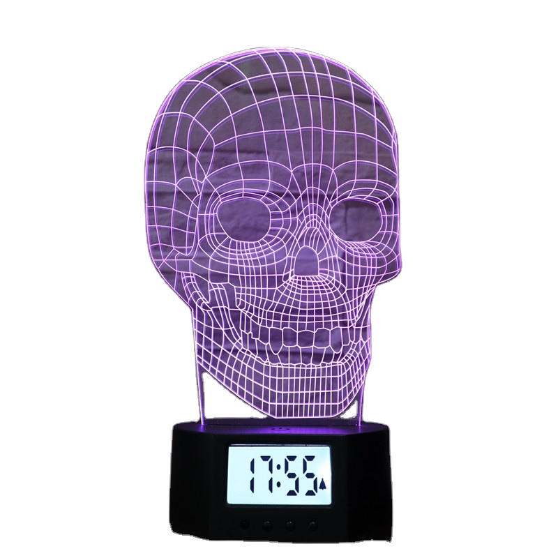 Customized Gift Lamp Alarm Clock LED-hologramm Holiday Promotion Decoration Gift Lamp