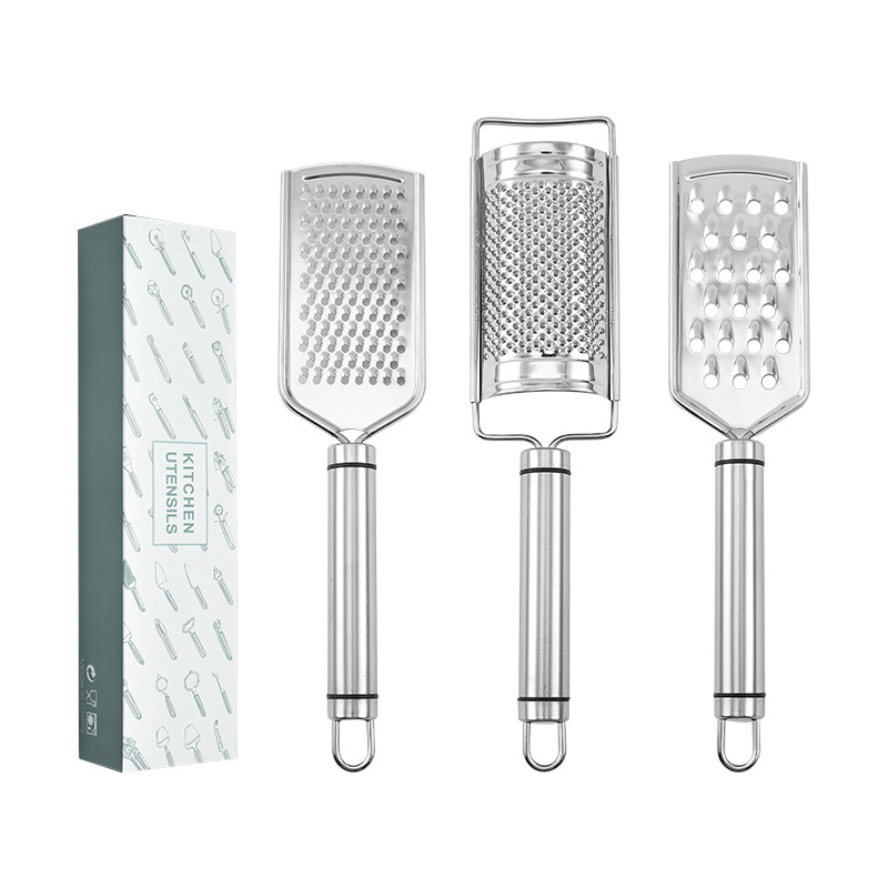 Set of 3 Stainless Steel Grinders purpose Kitchen Food Grater for Cheese Chocolate Fruit and Vegetable Cheese