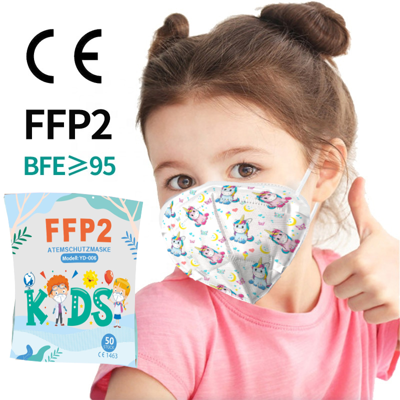 YPHD High Quality European CE Certification for Children to use FFP2 Kids Mask