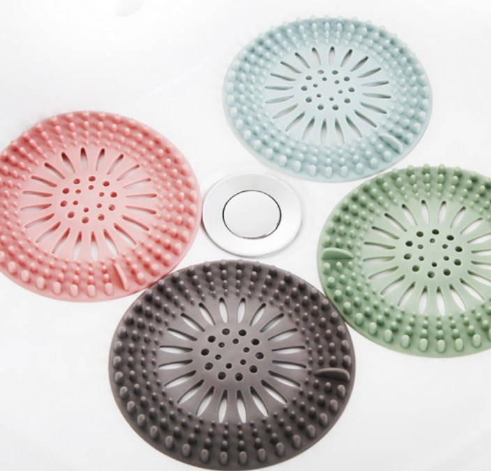 Silicone Sink Strainer Collect Drain Sewer Hair Filter Bath Stopper Floor Kitchen Accesories Gadgets Strainers