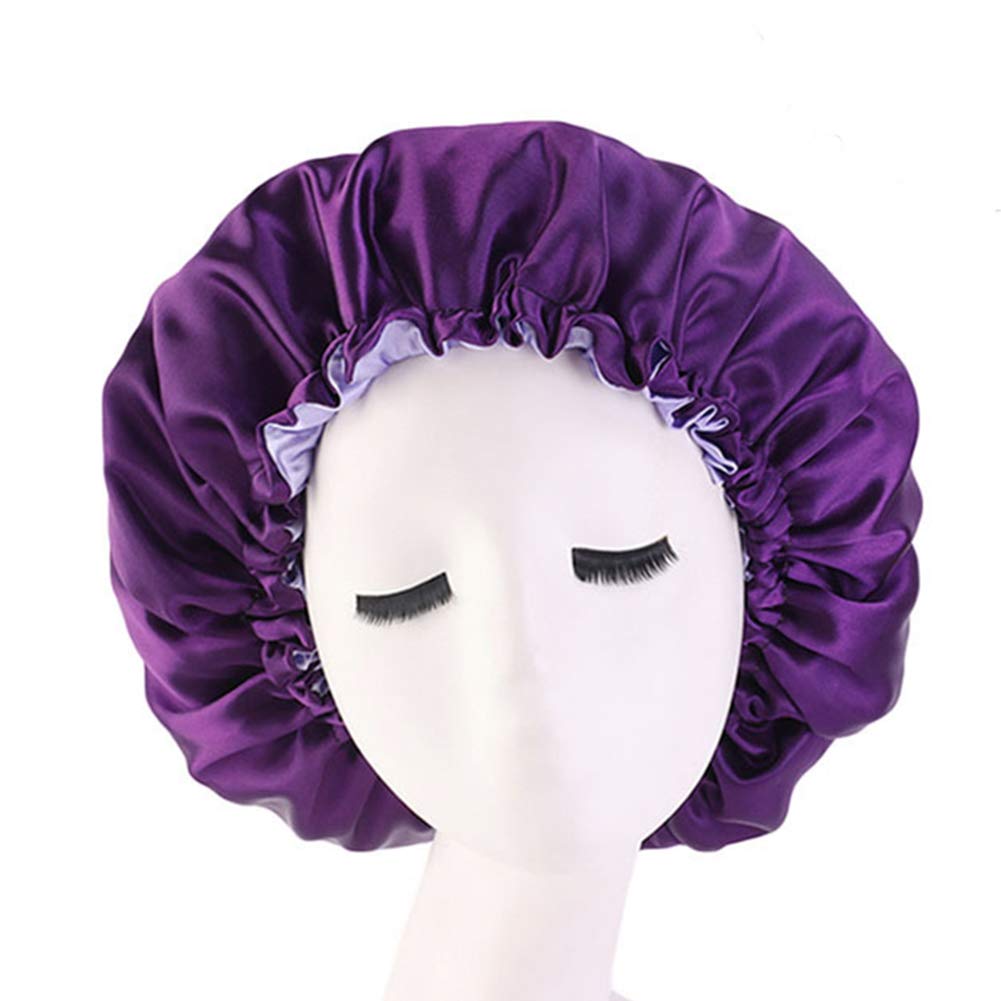 Double Layer Satin Silk Bonnet Sleep Designer Headbands Adjustable Satin Cap for Sleeping Hair Bonnet