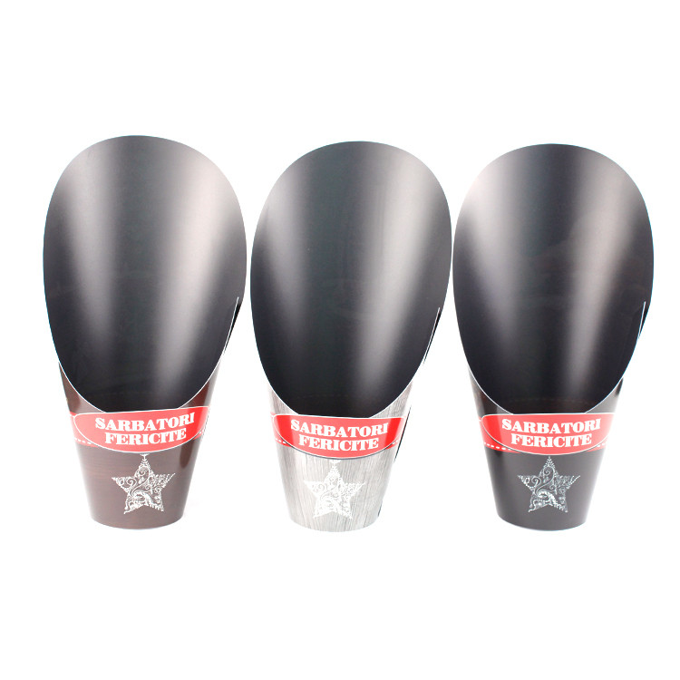 xmas christmas printed plastic sleeves for plant pot