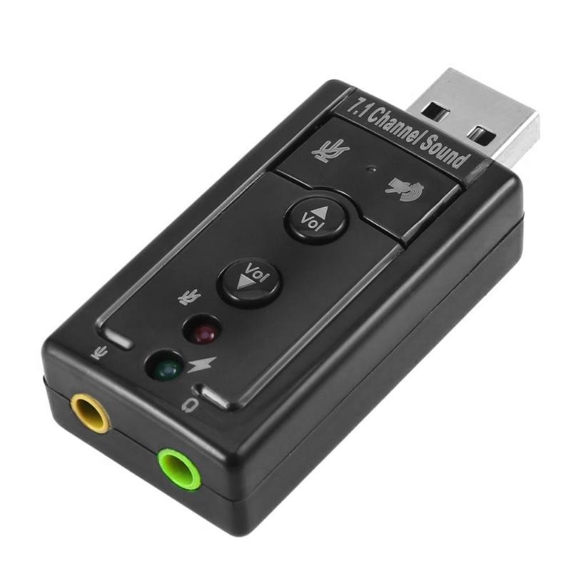 7.1 External USB Sound Card USB to Jack 3.5mm Headphone Audio Adapter Mic-phone Sound Card For Mac Win Compter Android Linux
