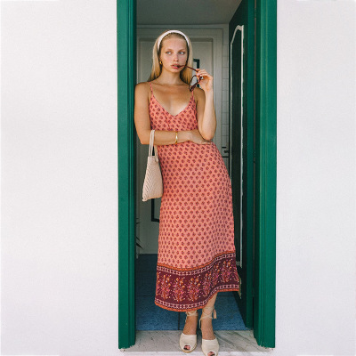 Woman Dresses New Arrivals 2021 Midi Boho Dress Summer Casual Dresses with Slit