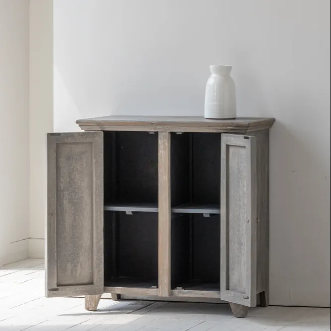 Recycled Pine Grey Dark Blue Wabi Sabi Wood Sideboard Cabinets Living Room Cabinet Furniture Modern Kast Vintage Sideboard