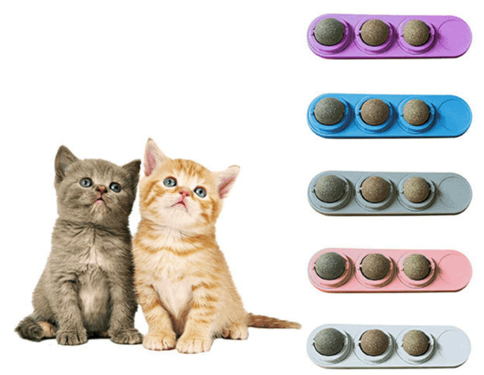 Игрушка кошачья мята, съедобные шарики, вращающийся шар кошачьей мяты, игрушка для кошек 4-1, съемные съедобные шарики, лижущие игрушки для кошек, котят, котенок