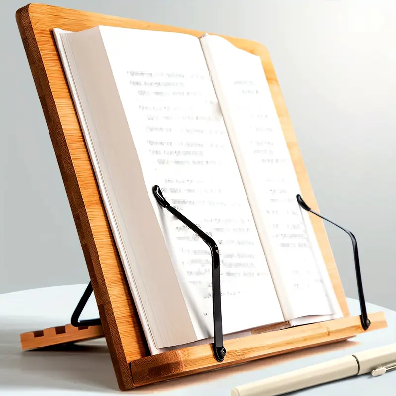 Wooden Reading Rack Book Holder Computer Stand Multifunctional Book Reading & Flip Bookshelf Suitable for Home & Office