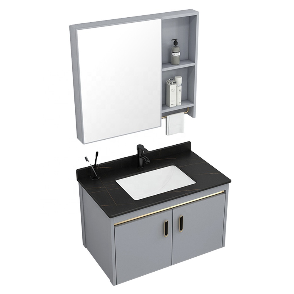 Bathroom funiture grey bathroom marble table bathroom vanity modern cabinet