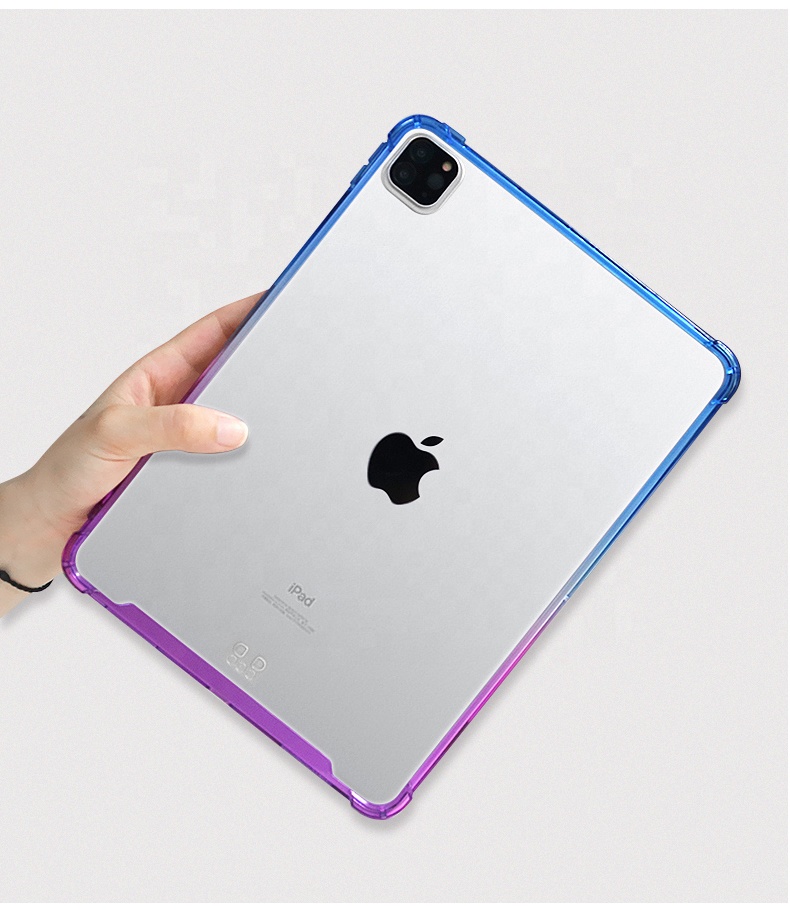Factory Direct Supply Gradient Clear High Protective Slim PC TPU Tablet Case Cover for iPad Pro 2020