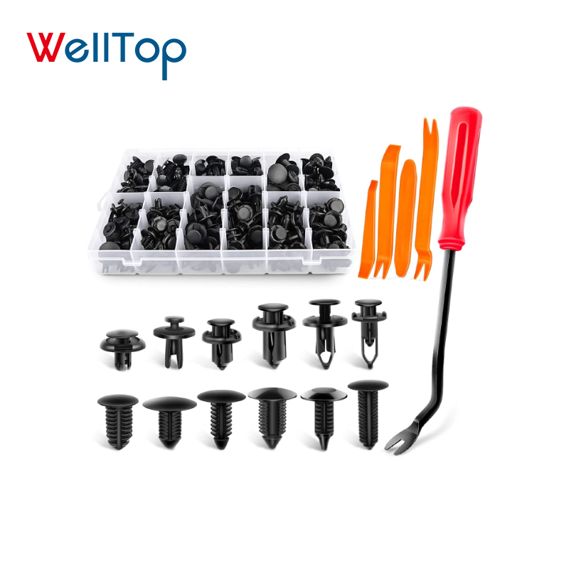 WELLTOP 240 шт. 20,204 фиксаторы бампера, зажимы в ассортименте, автомобильные фиксаторы, заклепки, комплект пластиковых зажимов для автомобилей