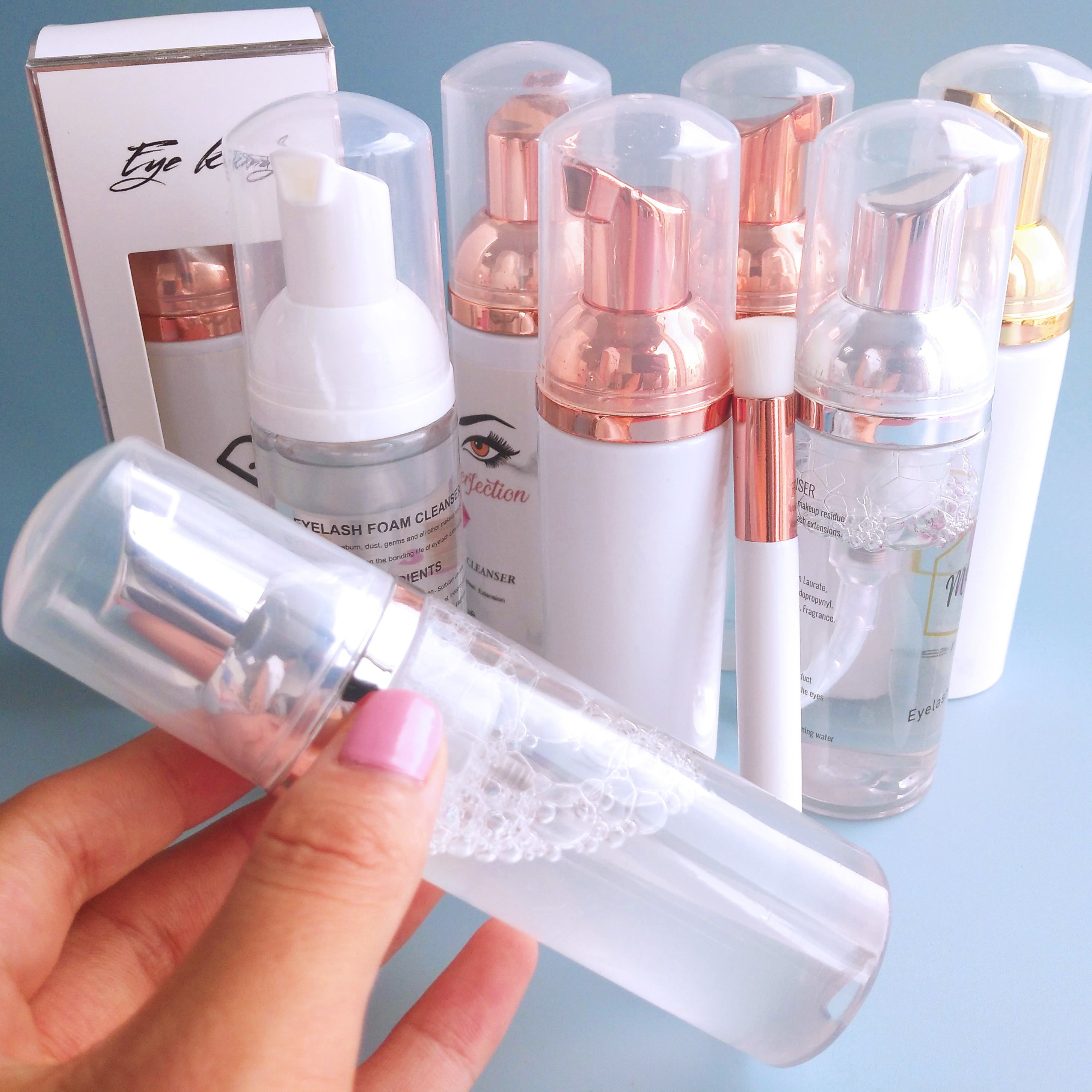 Wholesale Lashes Extension Shampoo Eyelashes Cleanser Private Label Eyelash Cleansing Foam