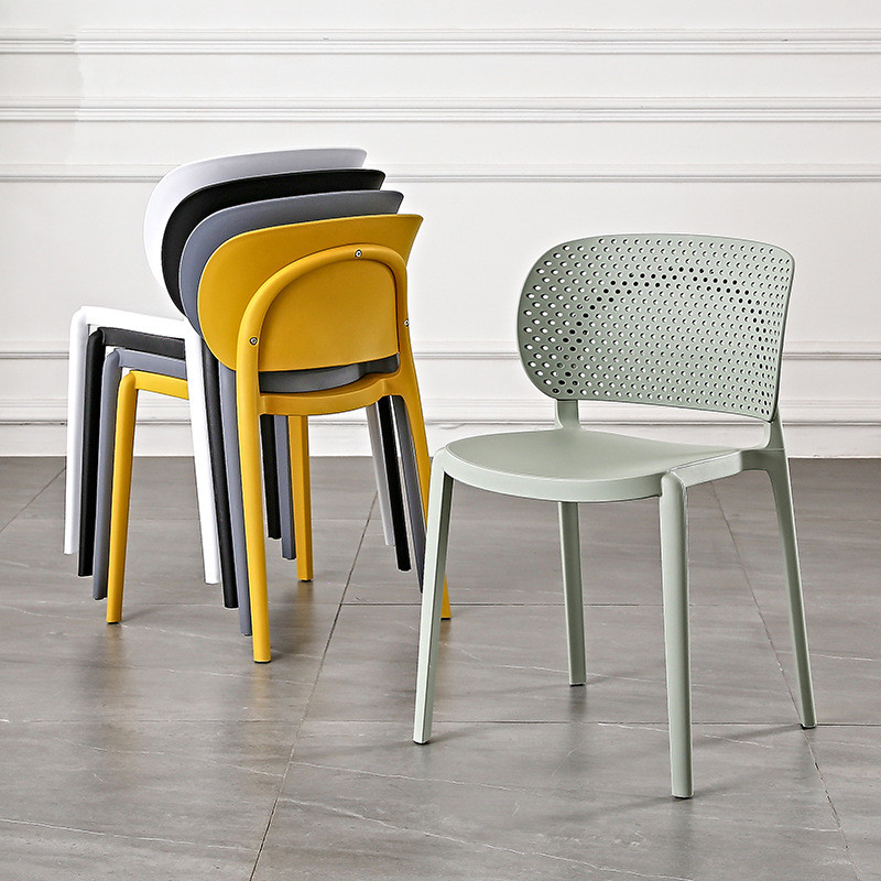 Polypropylene Colorful Outdoor Garden Sillas Modern Stackable Pp Restaurant Cafe Dining Chairs Nordic Plastic Chair