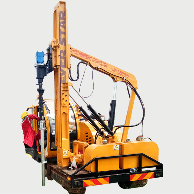 Solar PV Plant Ground Screw Driving Pile Driver