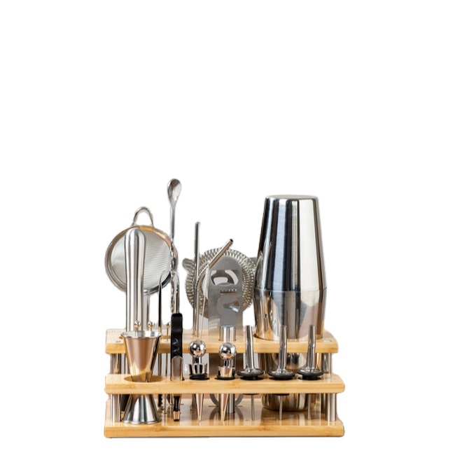2023 Best selling Product Three Layer Square Mixer Shaker Alcohol Gift Set Product Mixer Shaker Bar Set