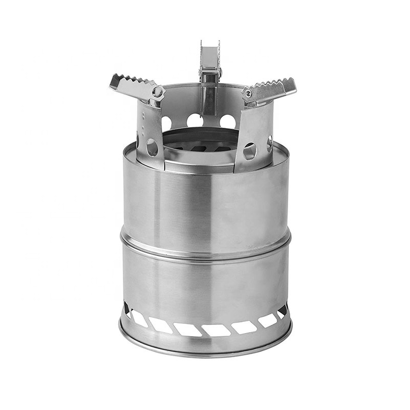 Folding Portable Grill Camping Wooden Stove