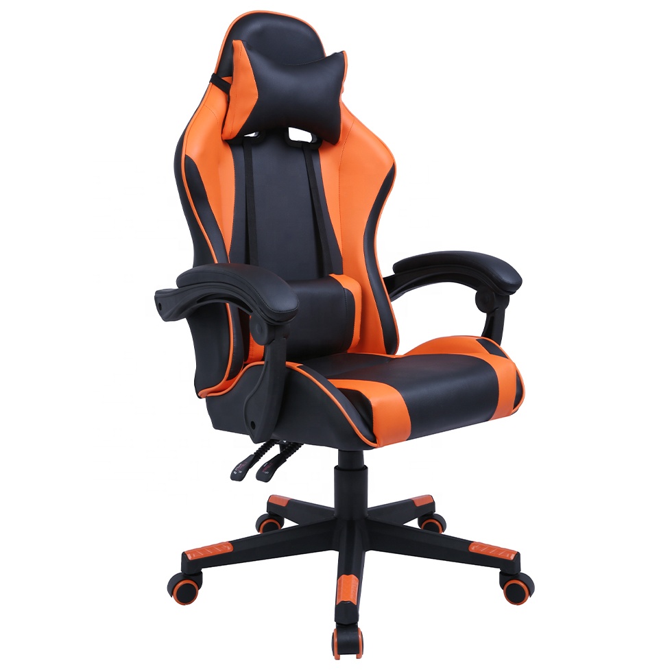 High Quality Orange Swivel Pc Computer Gaming Chair Pu Leather Racing Gaming Chair