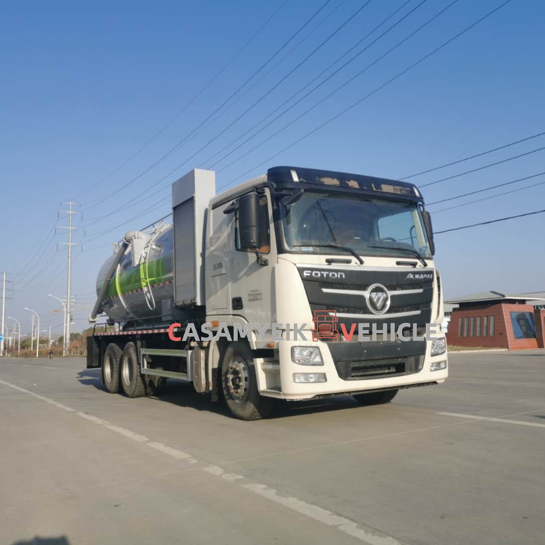 Вакуумный Очиститель foton 6X4 20 куб. М, высокая нагрузка, канализационная промывка, транспортное средство, грузовик для всасывания сточных вод