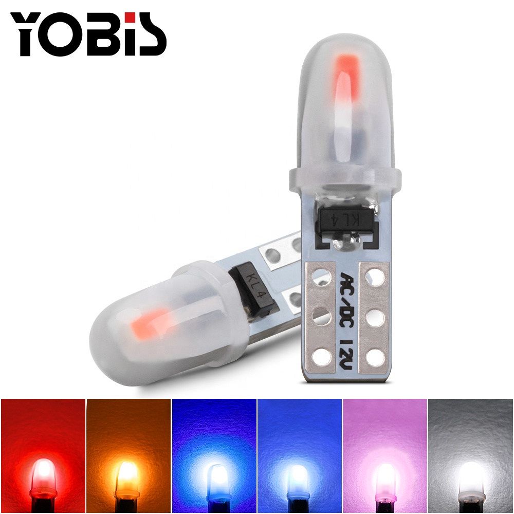 Светодиодные лампы T5 W3W 2 SMD 3014 для приборной панели, LED e 12 В AC/DC универсальные
