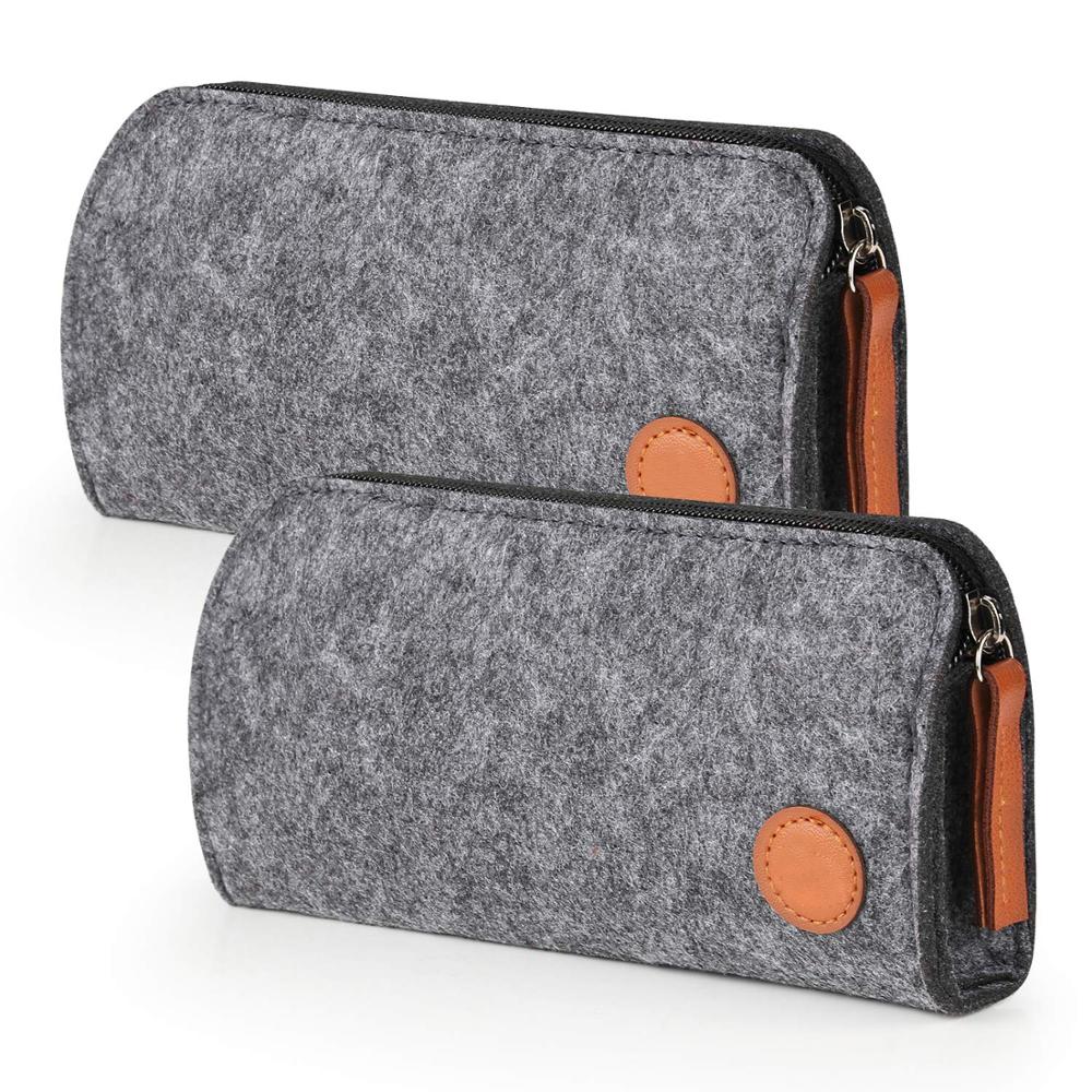 factory supply fashion custom felt pen bag pencil case set wool pencil bag pouch