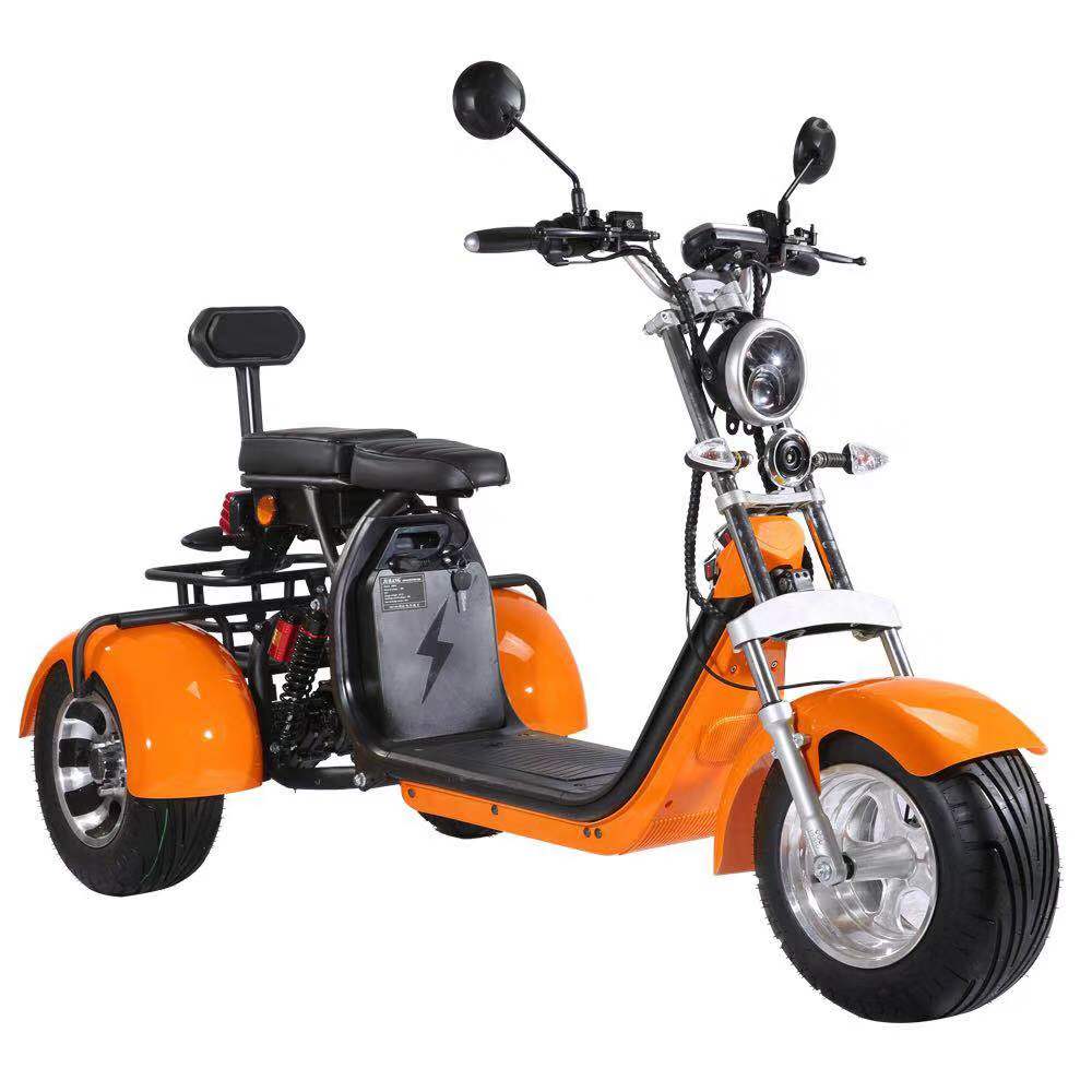 New Model CP-3.0 Good Look 3 wheel Electric Tricycles trike scooter 2000W 12AH/20AH/40AH Double Seat Citycoco