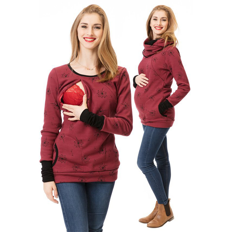 Съемное декольте Vestido для матери зима верхняя одежда для беременных Толстовка Топы Одежда для беременных