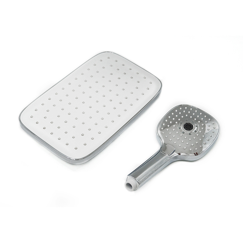 Bath Supplies Economic Square Switched Booster Shower Head Bathroom Overhead Bath Beads