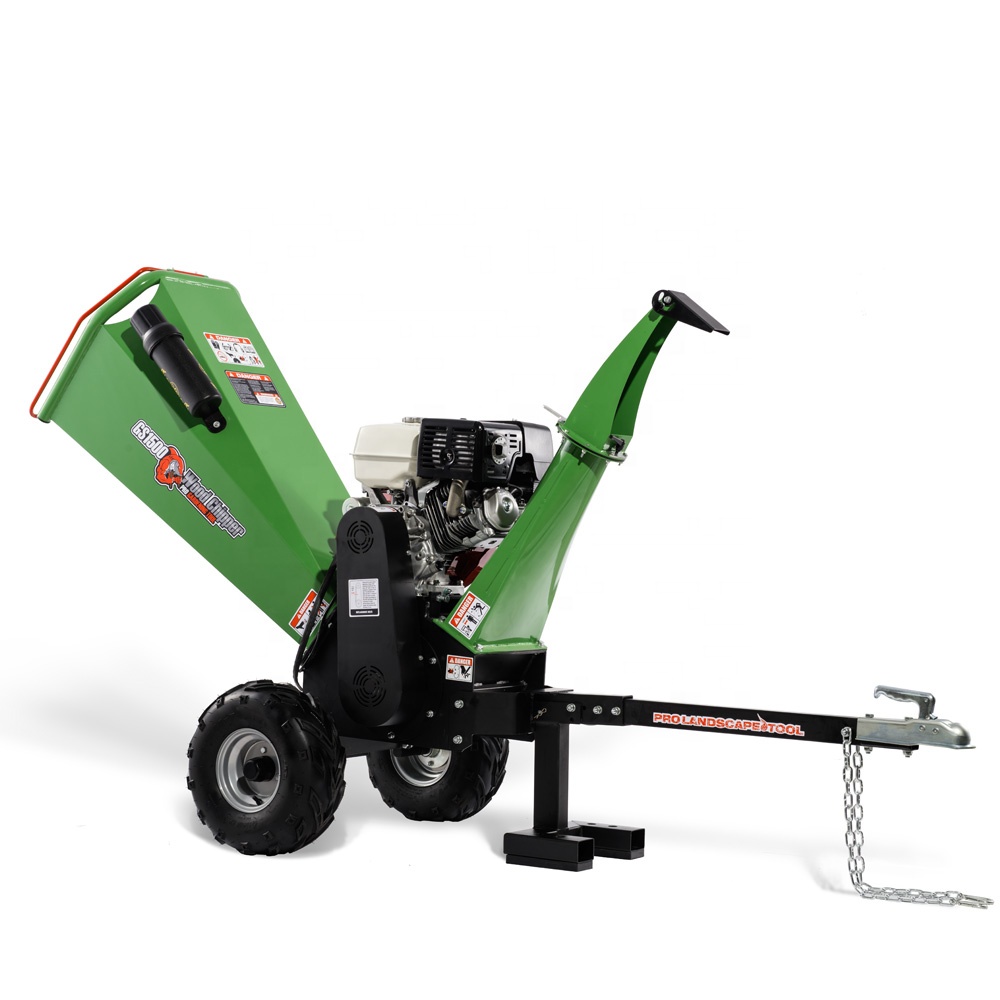 Прицеп монтируется Ducar/Loncin/B & S/Honda бензиновый двигатель рубильной машины Шредер 15hp для сада