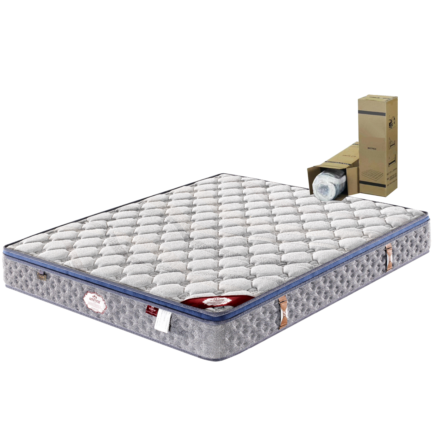 Brand new French unfinished french furniture box coil spring mattress