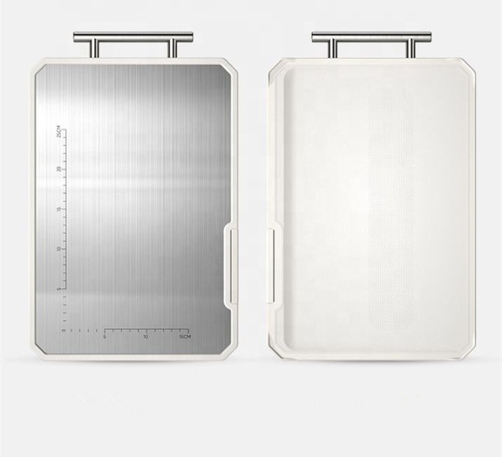 Multi-purpose Stainless Steel Cutting Chopping Board with Sharpener Double sided cutting board