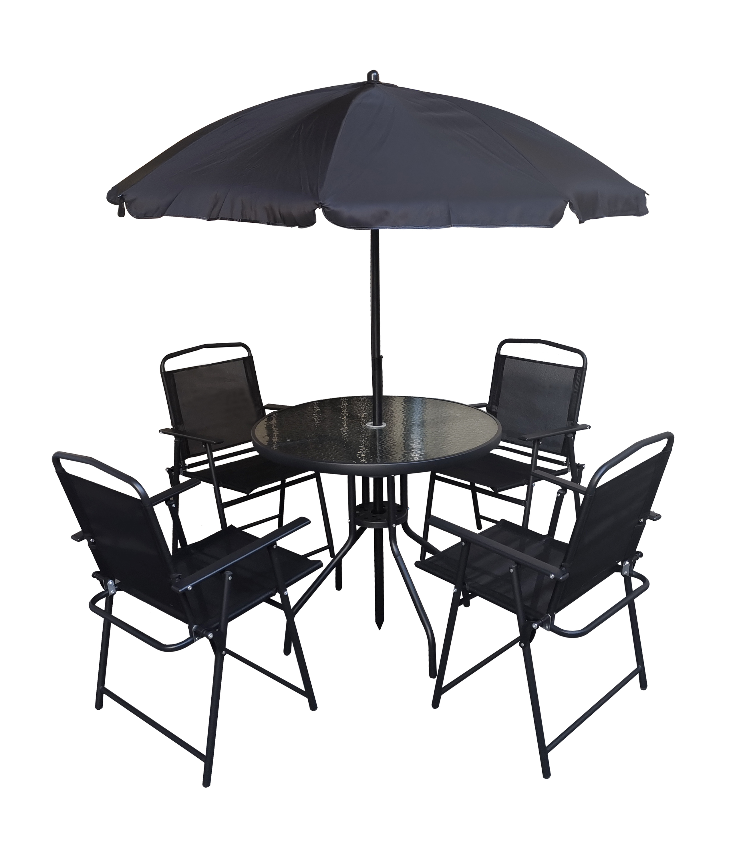 Wholesale Space Saving Table and Stackable Chair 6PCS Outdoor Garden Sets Patio Furniture Set