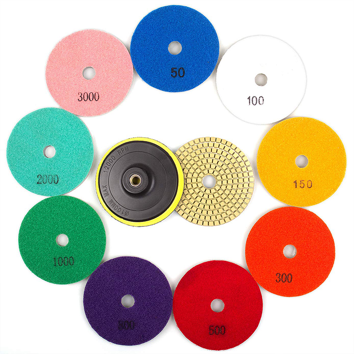 300 Grit Granite Marble Floor Polishing Pads power tool accessory for Angle Grinder high quality wholesale