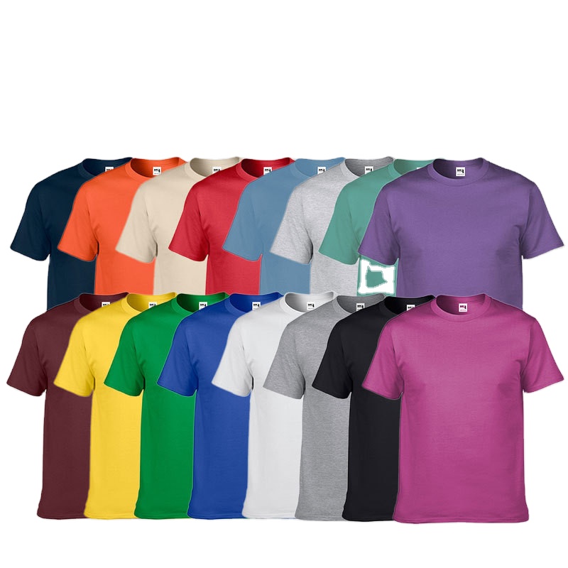 210 Grams Big Size 100% Cotton Solid Stock T-shirt Short Sleeve Organic Cotton T-shirt