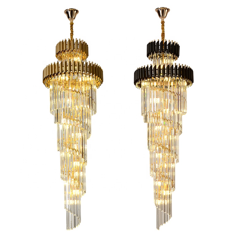 Modern oval LED Hanging Interior Lighting Crystal Decoration Chandelier Luxury Pendant Lights