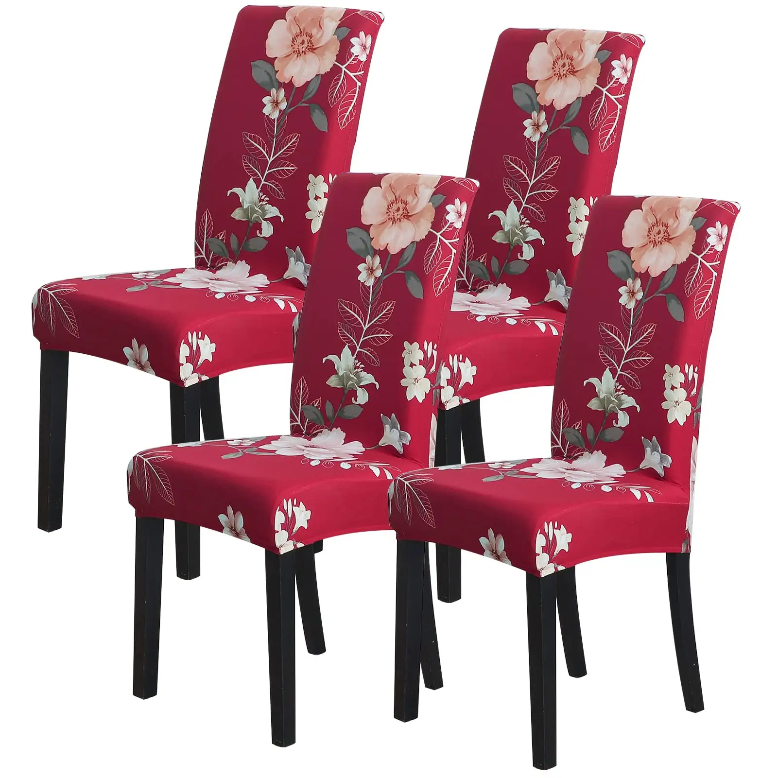 Amazon Chair Covers for Dining Room with Printed Patterns, Easy Slip-on Stretchy Dining Room Chair Covers Washable Dining Cha