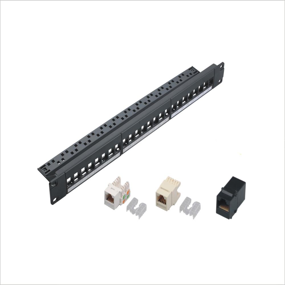 MT-4208 + 5403 полностью заряженная 24 портовая коммутационная панель с соответствующими гнездами
