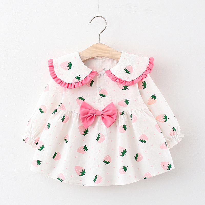 CCXTE817 Wholesale spring 2021 new flower children's skirt Korean princess skirt long sleeve baby girl dress