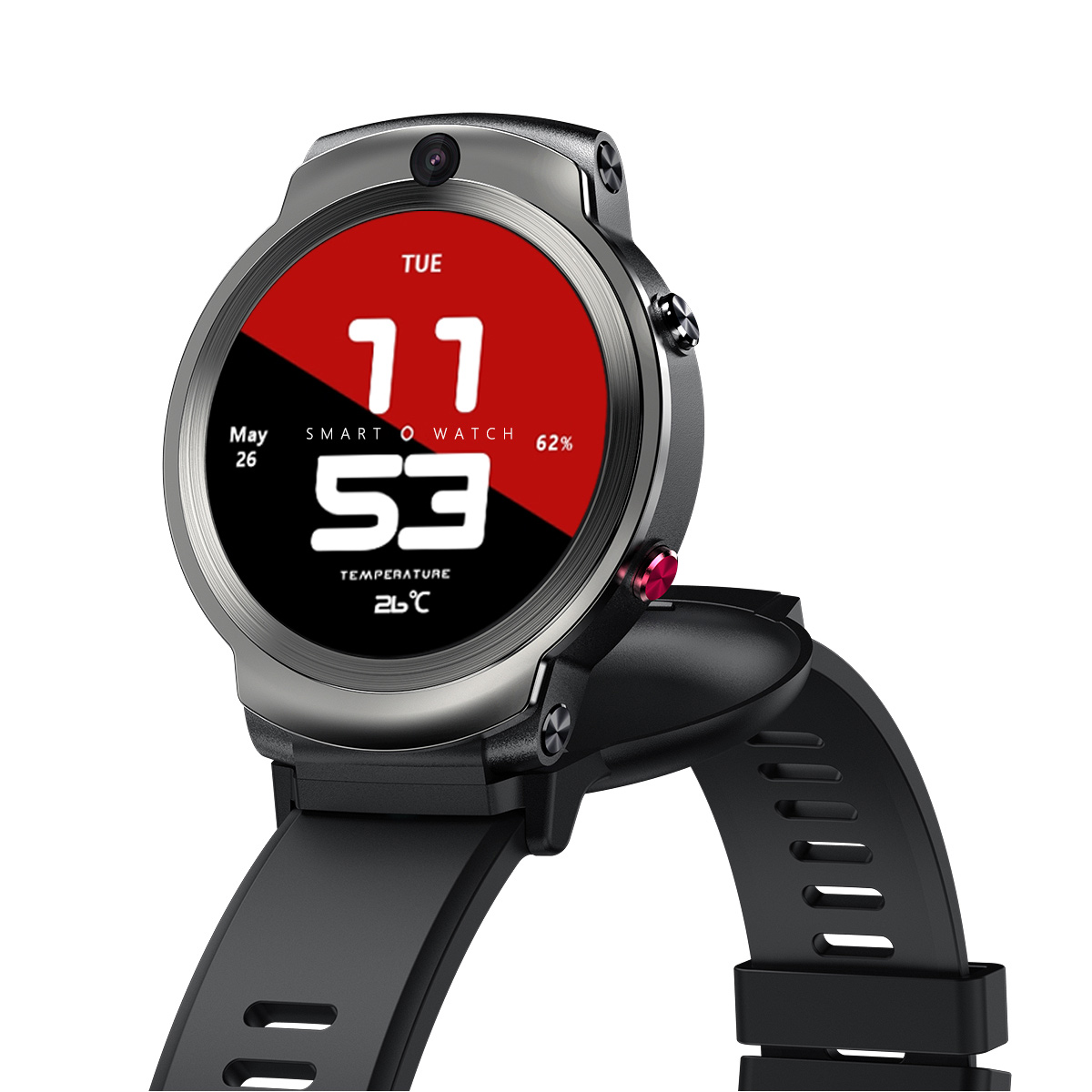 Android Фитнес Спорт Smartwatch телефон sim-карта 4G GPS ЭКГ мониторинг сердечного ритма водонепроницаемые Смарт-часы с камерой