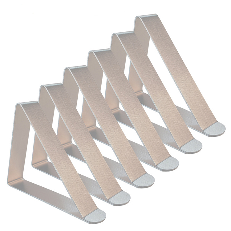 Stainless Steel 6 Pieces Table Cloth Holders Cover Clamps Tablecloth Clips For Restaurant Outdoor Picnics