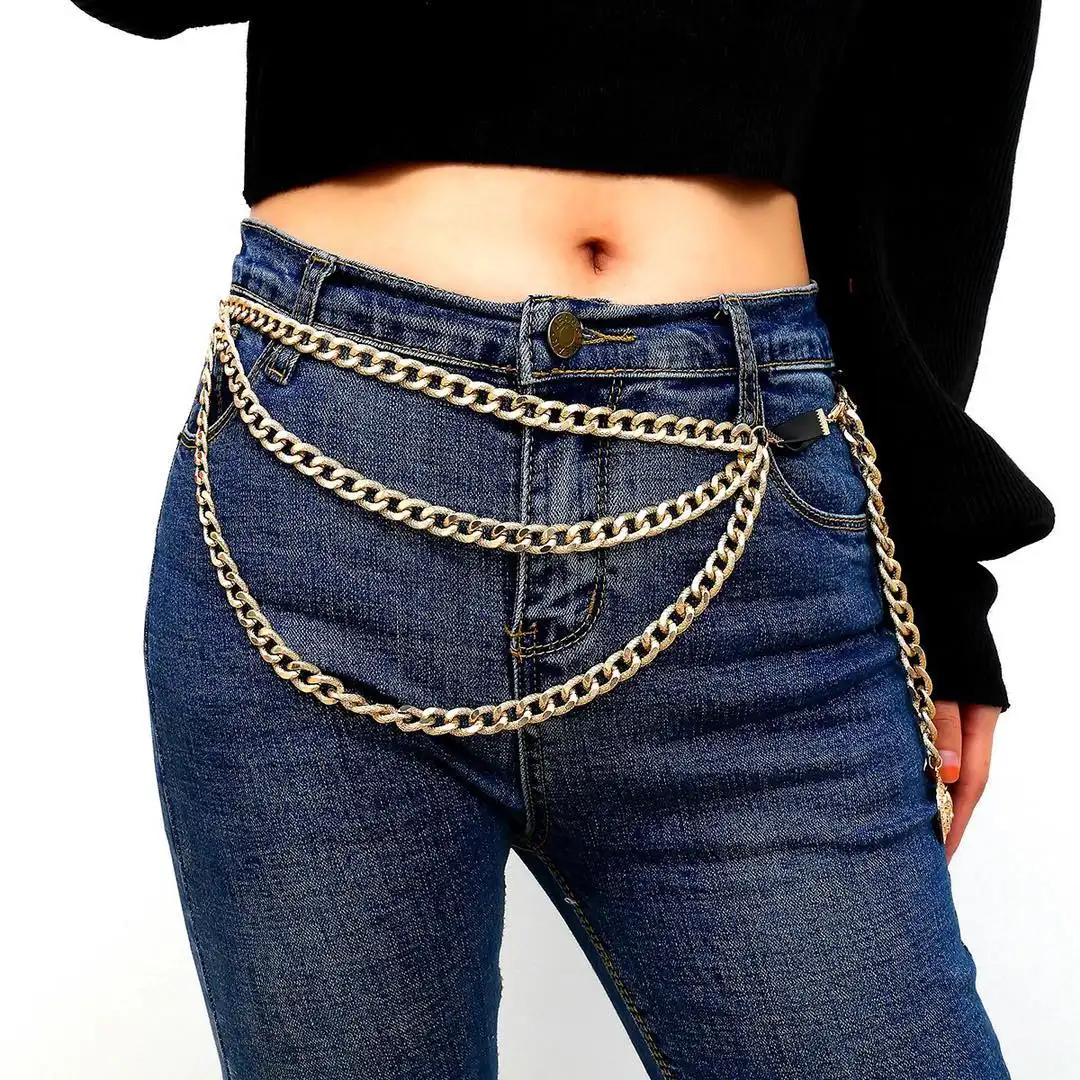 2022 chic design fashion waist belt chain sexy women gold waist chain with animal charm accessory club party wear
