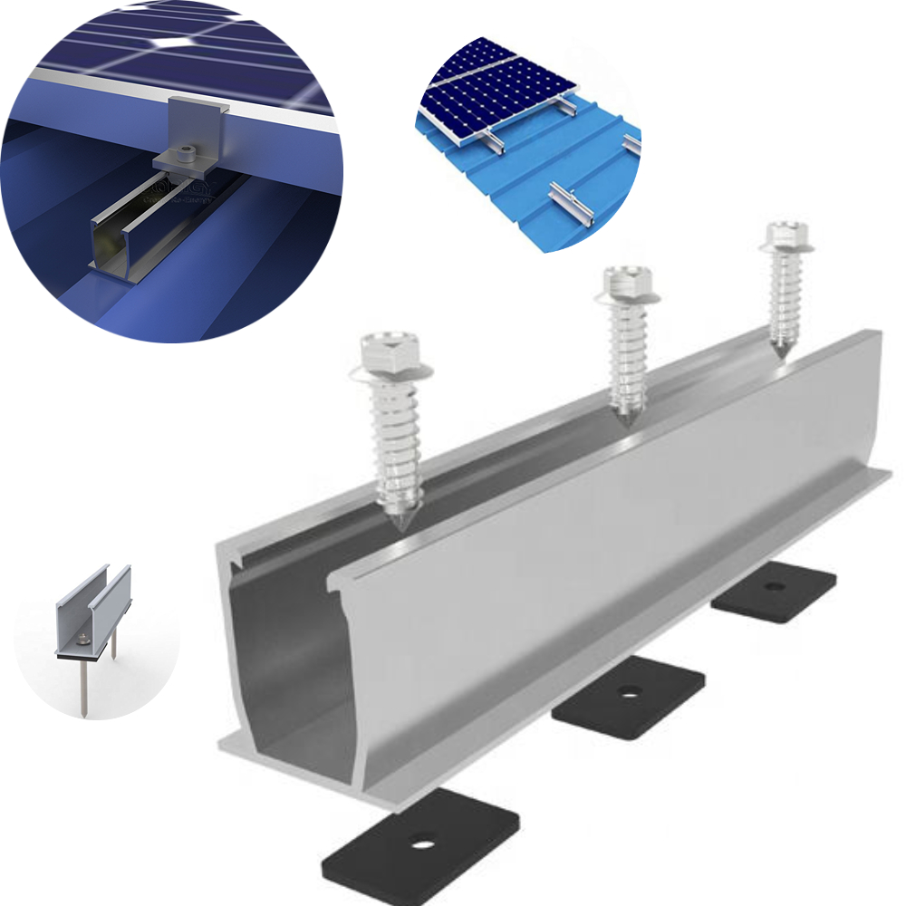 CORIGY Solar Roof Mount Solar Solar panel mount trapezoidal corrugated U rail/end clamp/mid clamps Rack Without Rail