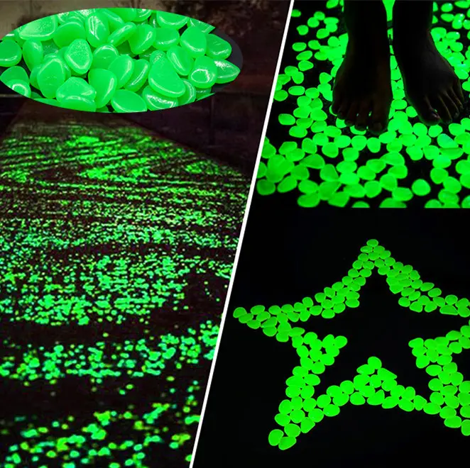 25/50pcs Glow in the Dark Garden Pebbles Glow Stones Rocks for Walkways Garden Patio Lawn Garden Yard Decor Luminous Stones