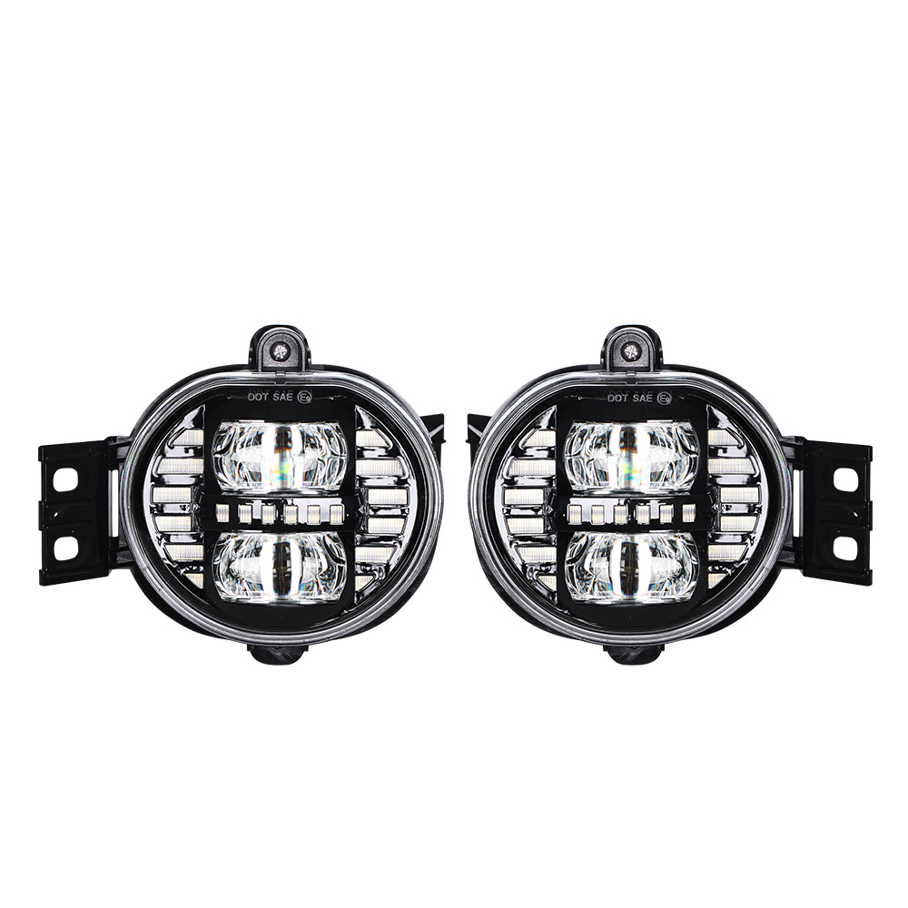 Loyo IP67 Waterproof 70W LED Fog Light Driving Light Angel Eye DRL Fog Lights Truck Bumper for Dodge Ram 1500 2500 3500 Durango