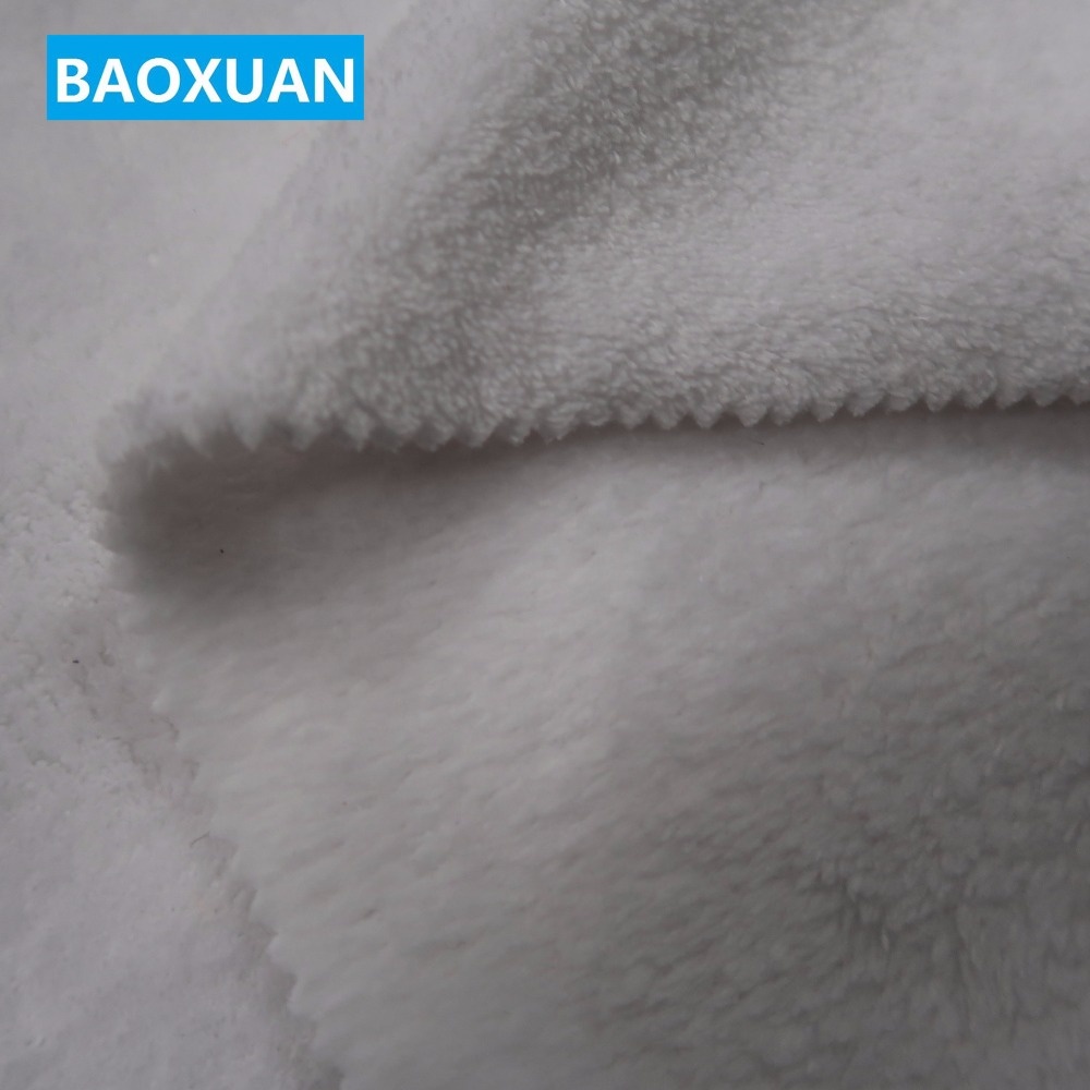 China factory double brushed 100% polyester coral fleece fabric for blanket