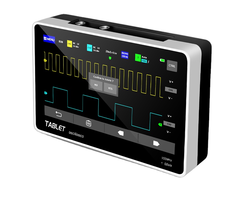 Новый FNIRSI-1013D цифровой планшет осциллограф двухканальный 100 м пропускная способность 1GS частота дискретизации Мини планшетный цифровой осциллограф