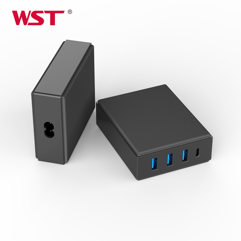WST Новое поступление 45 Вт Быстрая зарядка для смартфона 4 порта USB настольное зарядное устройство для планшета