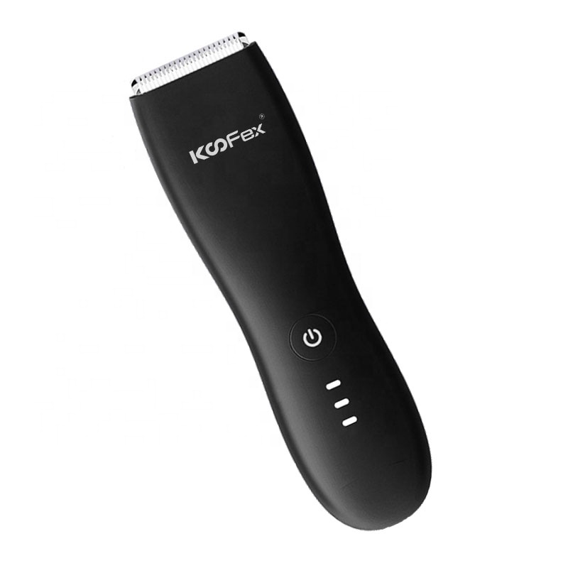 Rechargeable Built-in Battery Ultimate Male Hygiene Razor Replaceable Ceramic Blade Heads Electric Groin Hair Trimmer