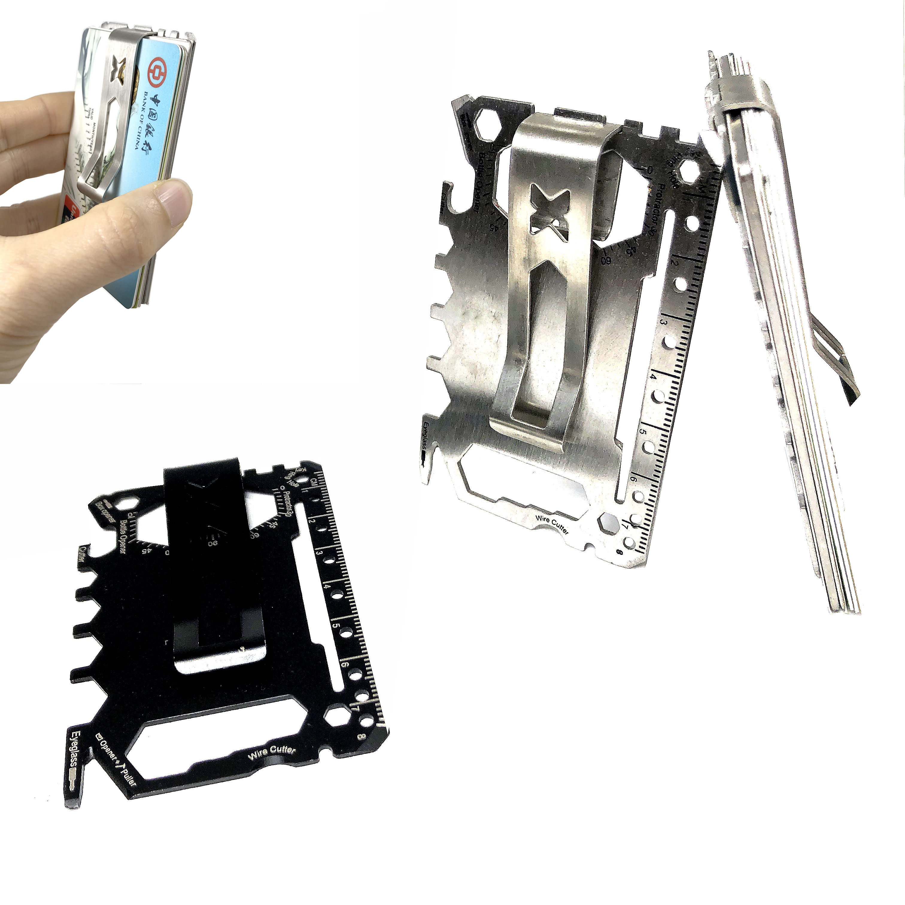 2021 Men's Gift Outdoor EDC Survival Tool Card With Money Clip