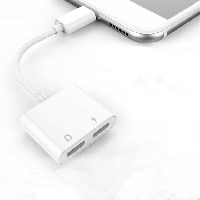 2 в 1 аудио адаптер зарядное устройство кабель для iPhone 12 11X8 7 6 двойные наушники Aux кабель конвертер для iPhone 10 зарядный разветвитель