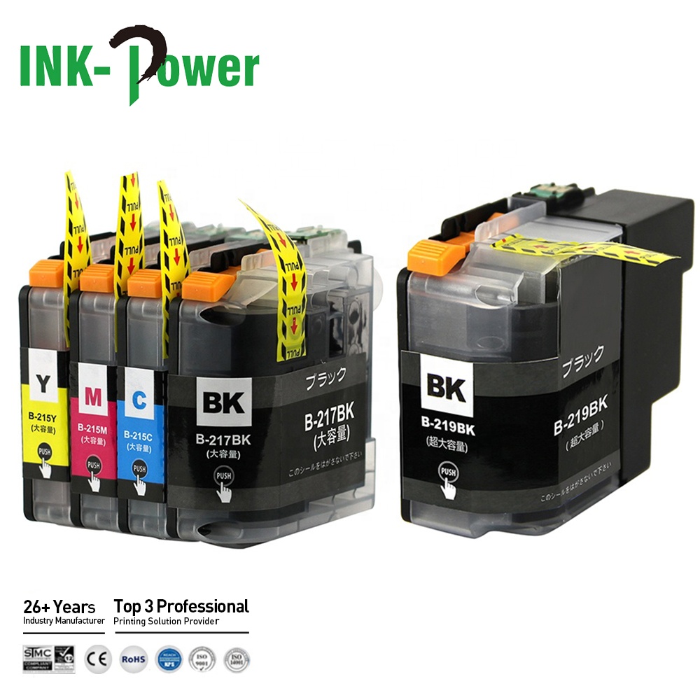 INK-мощность LC215 LC217 LC219 LC215XL LC217XL Премиум Совместимость Цветной струйный чернильный картридж для принтера Brother DCP-J4220N принтер